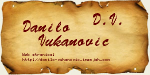 Danilo Vukanović vizit kartica